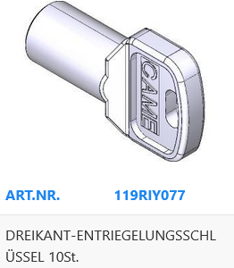 came-bx-10-119riy077-dreikant-schluessel